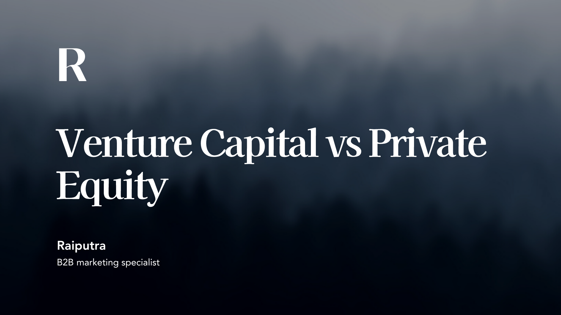 Venture Capital vs Private Equity Raiputra
