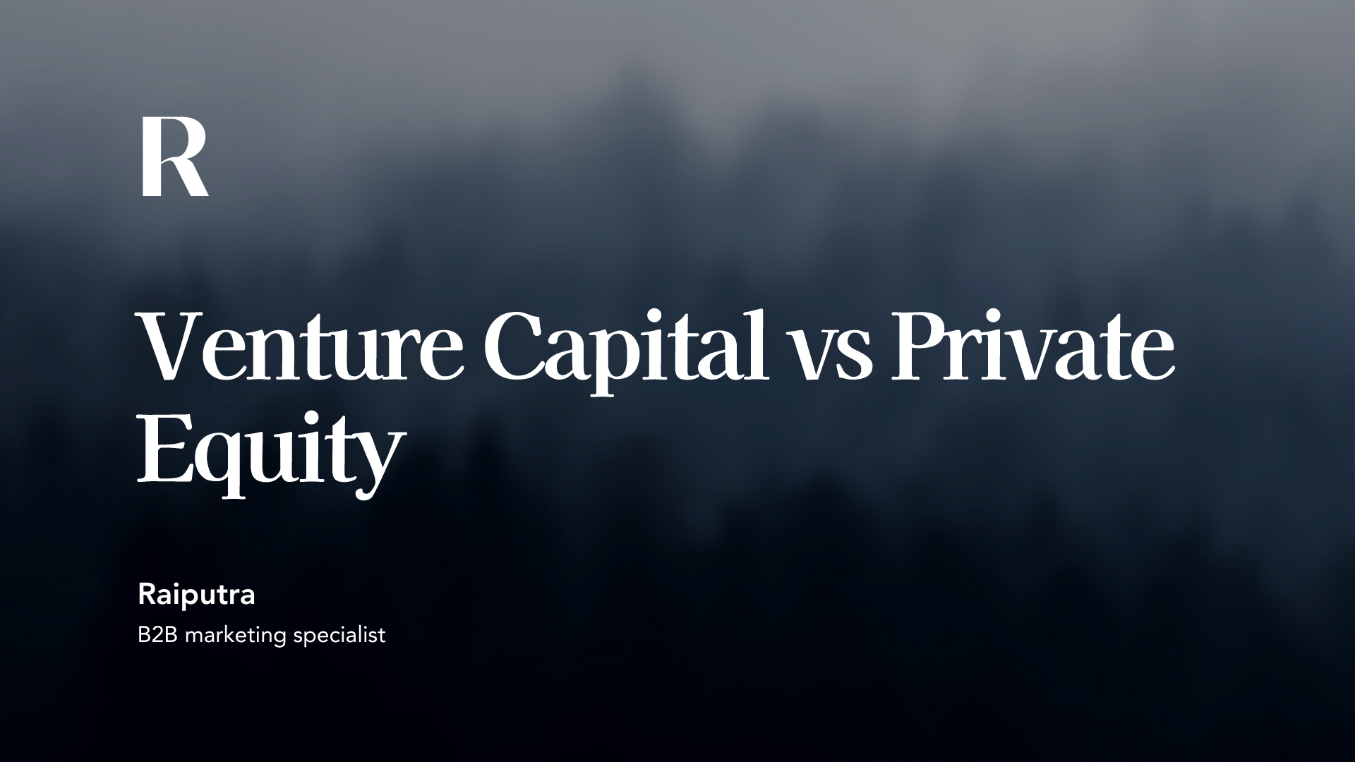 Venture Capital vs Private Equity | Raiputra